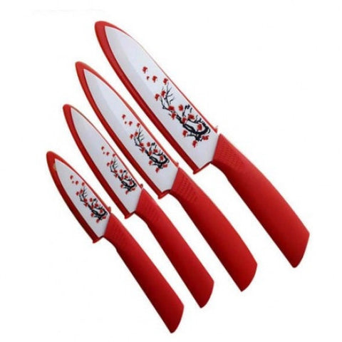 Flowers Ceramic Kitchen Knife